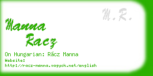 manna racz business card